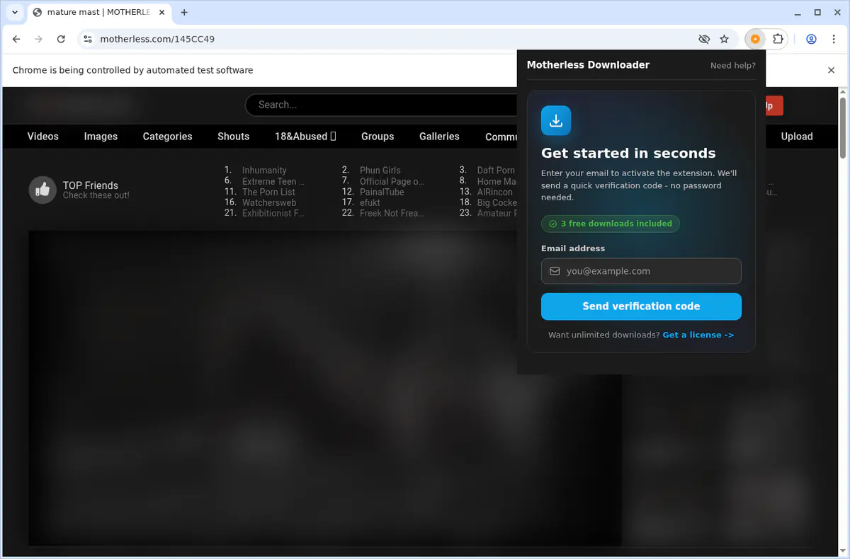 Motherless Video Downloader browser extension screenshot 6